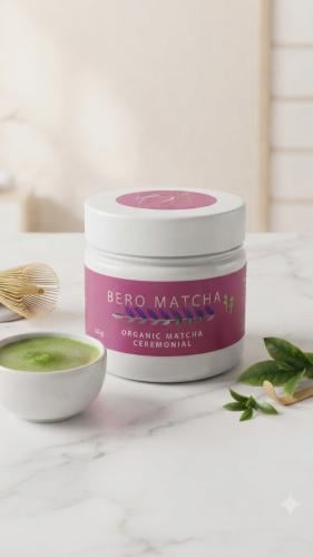 Empty box "without matcha" for storing the matcha