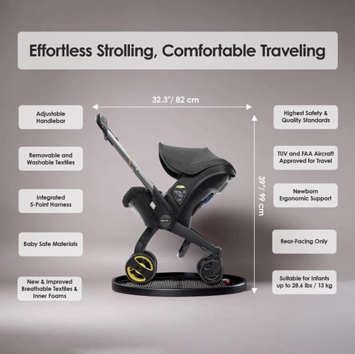 عربية كارسيت 4 في 1 - اسود