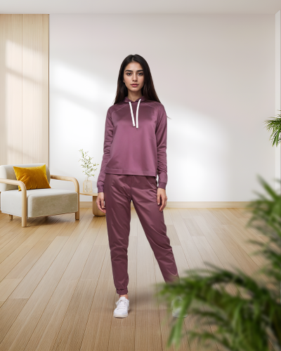 طقم نسائي بنفسجي داكن