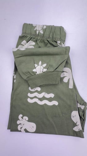 بجامة ولادي خضراء قطن 3-10 سنوات