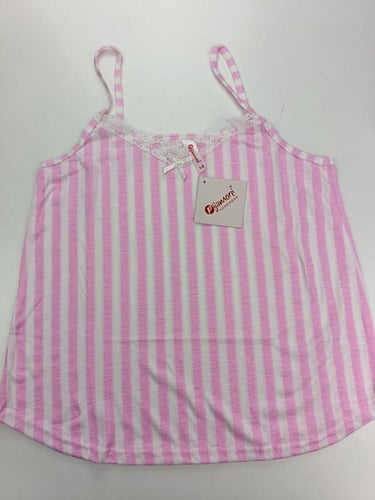 بجامه نسائي قصيرة وردي مقلمة