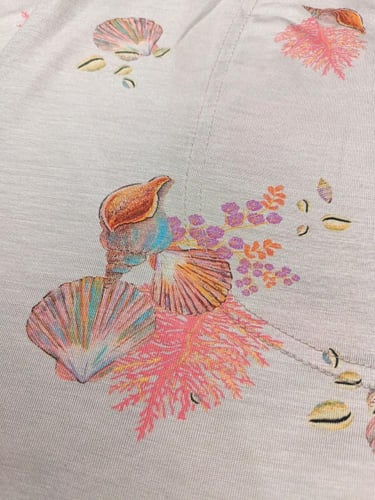 بجامه نسائي برتقالي وابيض