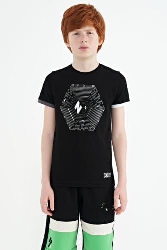 تيشيرت ولادي لون اسود 3-9 سنوات