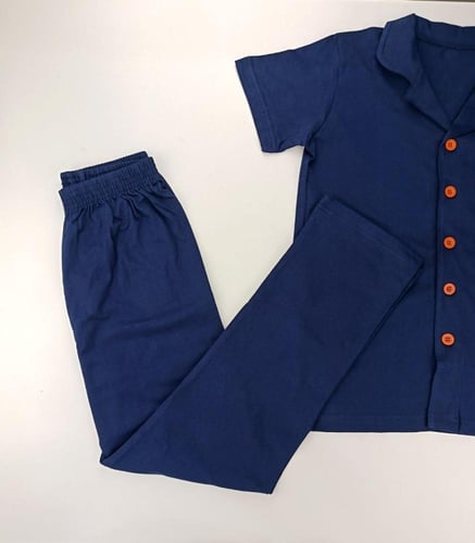 بجامة ولادي صيفي كحلي غامق 5-12 سنة