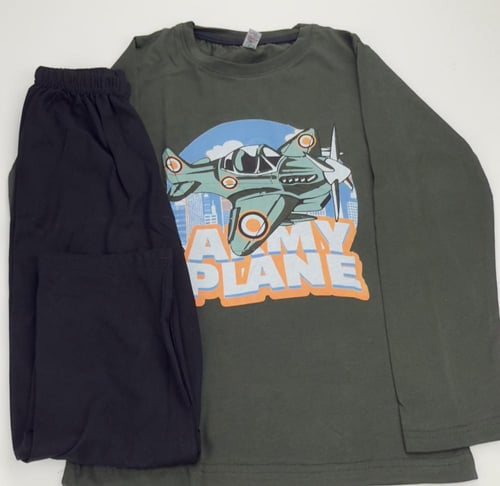 بجامه اولادي كم طويل قطن 100% 4-11 سنة