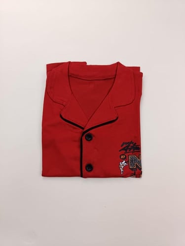 بجامة ولادي صيفي احمر ملكي 5-12 سنة