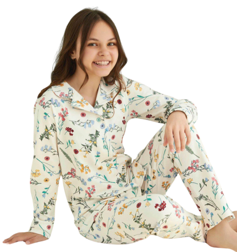 بجامة بناتي انترلوك 5-12 سنة