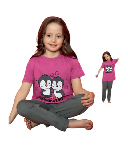 بجامه بناتي قطن 4-11 سنة