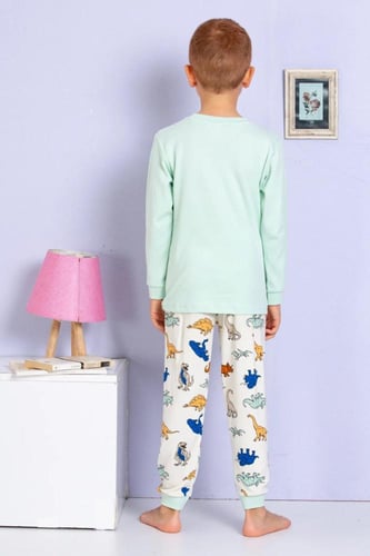 بجامة ولادي قطن كم طويل 1-5 سنوات