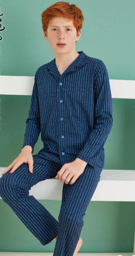 بجامة ولادي كحلي قطن 100% 5-12 سنة