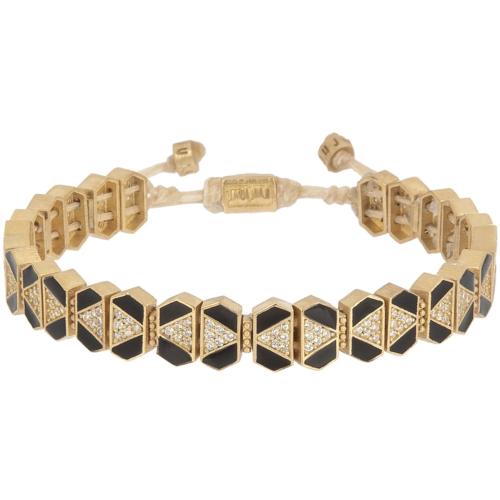 اسواره ذهبيه لون اسود مع زريكون مقاس صغير CBM-683-...