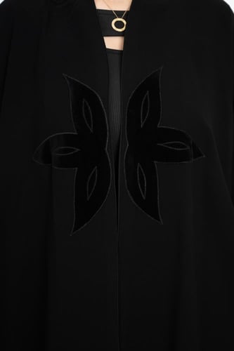 عباية ملكي نص كلوش لف بتدخليه ورود مخمل