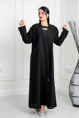 عباية كتان نص كلوش