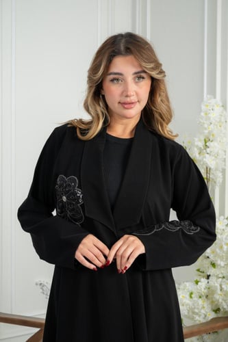 عباية كريب فخامة نص كلوش