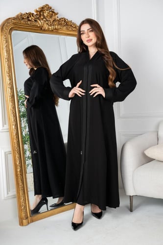 عباية إنترنت نص كلوش بتصميم كلاسيكي أنيق