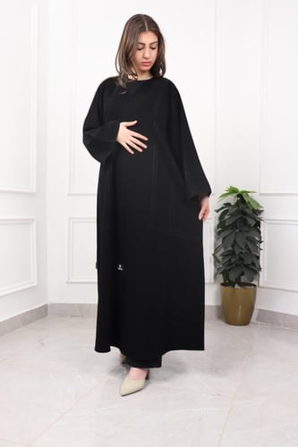 عباية كريب فخامه بتطريز عشوائي