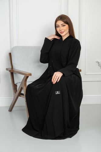 عباية ملكي كوري نص كلوش بكسرات