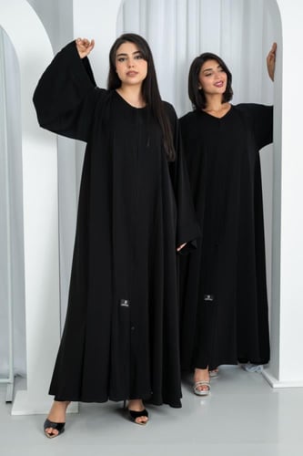 عبايه طقم نواعم كوري درجه اولى كلوش ساده وعمليه بخ...