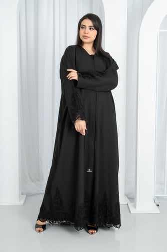 عباية طقم باربينا درجه اولى نص كلوش بتطريز كمبيوتر...