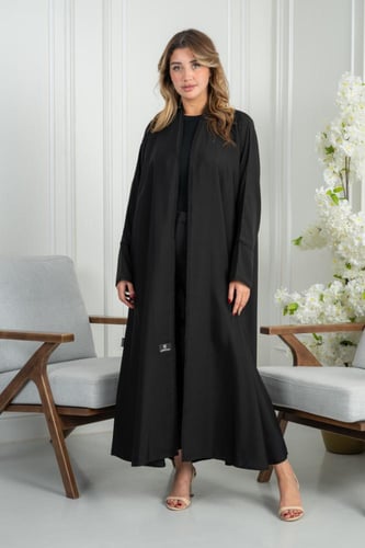 عباية كريب صالونا نص كلوش