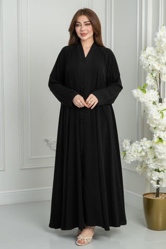 عباية سادة دبل كلوش ملكي كوري درجة أولى