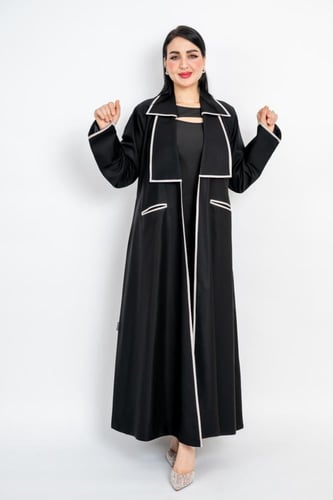 عباية بليزر رسمي مبطن بونجيه بجيوب أمامية