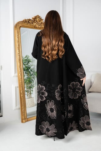 عباية طقم راما مقلم درجه اولى ربع كلوش متوفر بلوني...