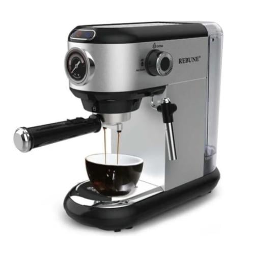 ماكينة اسبريسو 1 لتر 1450 وات RE-6-034 فضي