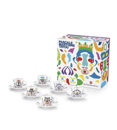 طقم illy الفنية ٦ اكواب كابتشينو