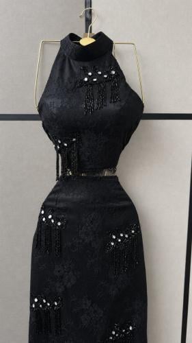 فستان اسود سهره انيق