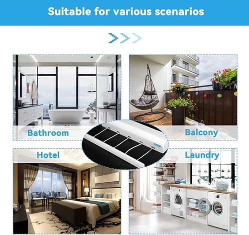 منشر غسيل جداري قابل للتمديد