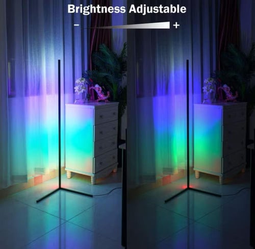 مصباح زوايا أرضي ذكي بإضاءة RGB متعدد الألوان 1.4م...