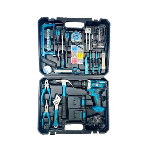 شنطه عده متكامله JSA مع دريل لاسلكي بطاريتين