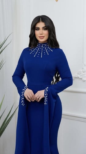 فستان كريب لكرا