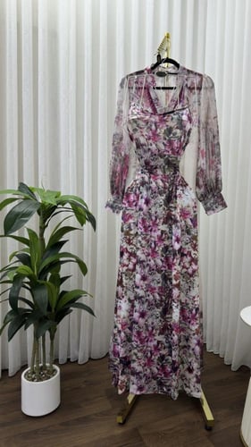 فستان شيفون قطعتين