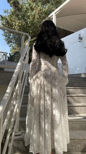 فستان ابيض فرنسي