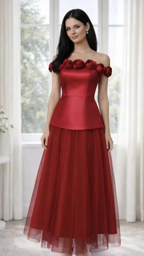 فستان ورد ناعم