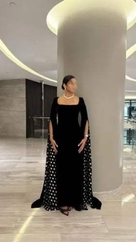 فستان أكمام شيفون