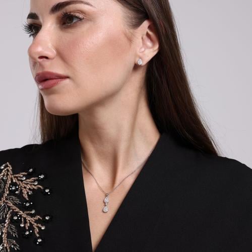 Tear of Elegance Necklace and Earrings Set