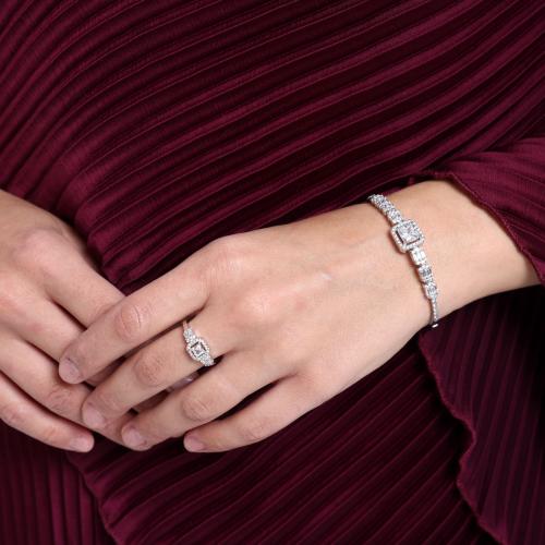 Crystal Shine Bracelet and Ring Set