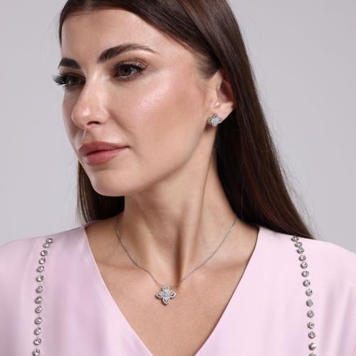 Butterfly Iris Necklace and Earrings Set