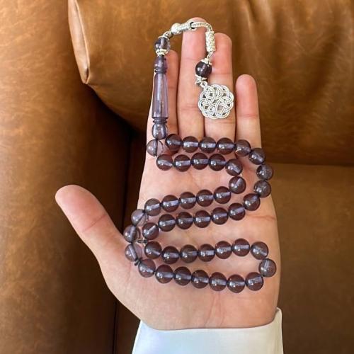 سبحة بكلايت اسود شفاف