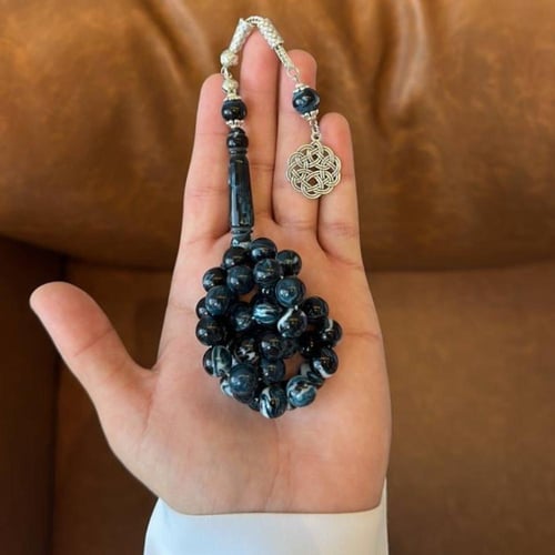 سبحة بكلايت اسود مخلوط