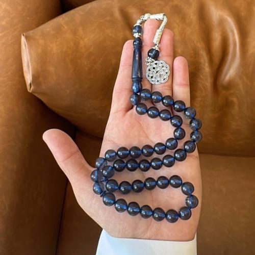 سبحة بكلايت كحلي شفاف