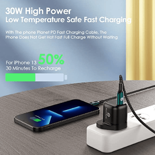 شاحن جداري جان 30 واط يو اس بي سي - اسود