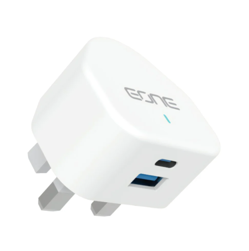 شاحن جداري بقوة 20 واط منفذين PD&usb-A من E-ONE