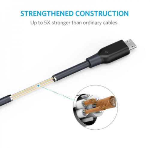 كيبل شحن Micro USB مايكرو يو اس بي - سلك - 0.9m /...