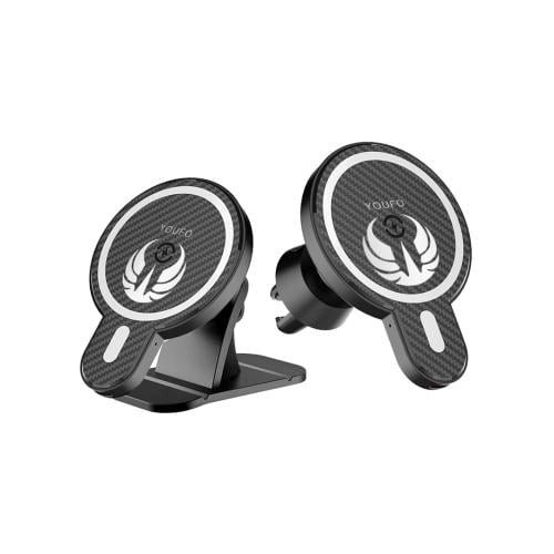 يوفو -Y4817 حامل و مثبت جوال مغناطيسي مع شاحن لاسل...