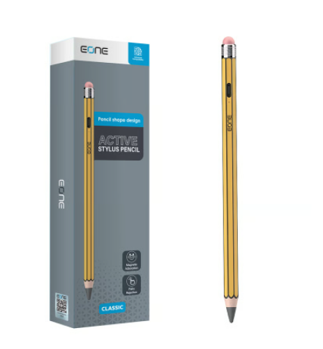 قلم لمس نشط بتصميم قلم رصاص، ذهبي، مع شحن USB-C، م...