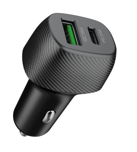 شاحن سيارة 51 واط منفذين يو اس بي و يو اس بي سي -...